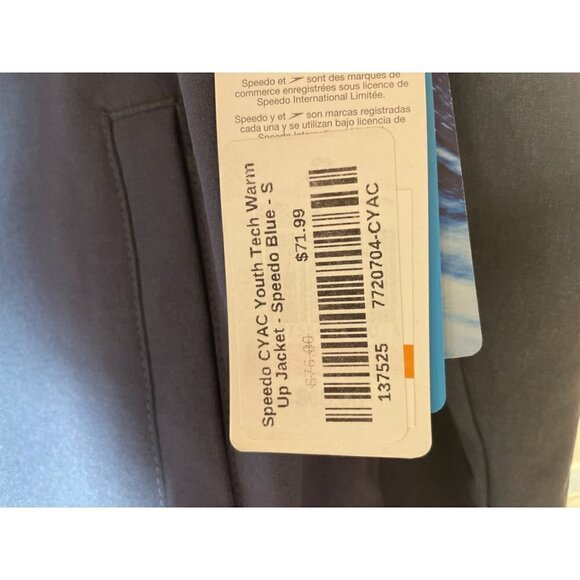 NWT! Speedo youth jacket. Tech warm up jacket. Blue size small. - Picture 2 of 4